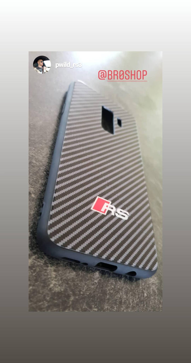 Audi RS Tempered Glass Carbon Fiber Case – CarFansZone
