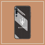 Car Fans Zone Maserati Tempered Glass Carbon Fiber Case xiaomi