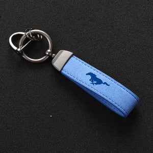 Car Fans Zone Ford Mustang Alcantara keychain blue