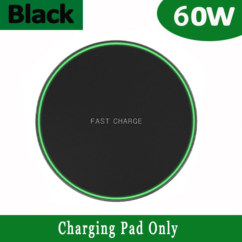 60W Wireless Charger black with cable