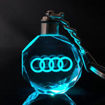 Car Fans Zone Keychain Audi Laser Engraved Car Logo Keychain