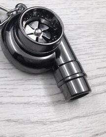 Car Fans Zone Keychain Black Turbine Pressure Booster Keychain