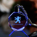 Car Fans Zone Keychain Peugeot Laser Engraved Car Logo Keychain