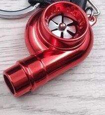Car Fans Zone Keychain Red Turbine Pressure Booster Keychain