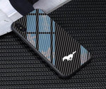 Car Fans Zone Mustang Tempered Glass Carbon Fiber Case iphone